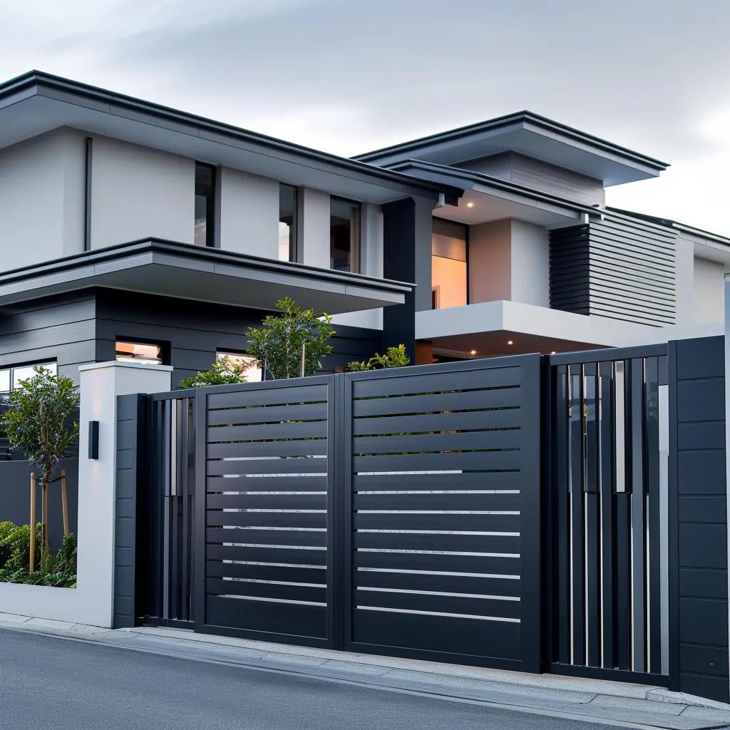 Variety of aluminium gate designs showcasing modern aesthetics and customization options