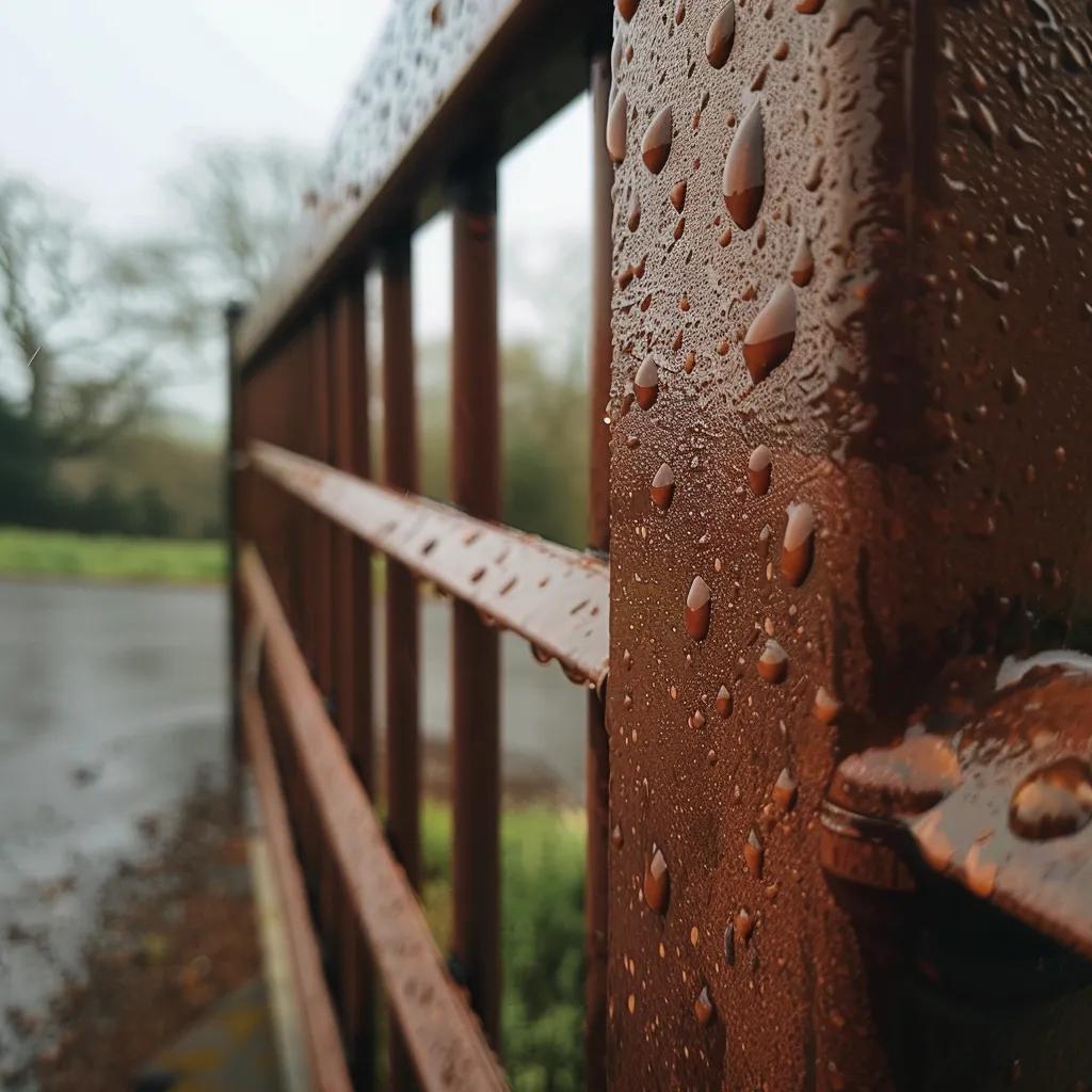 Close-up of an aluminium gate showcasing its powder-coated finish and corrosion resistance