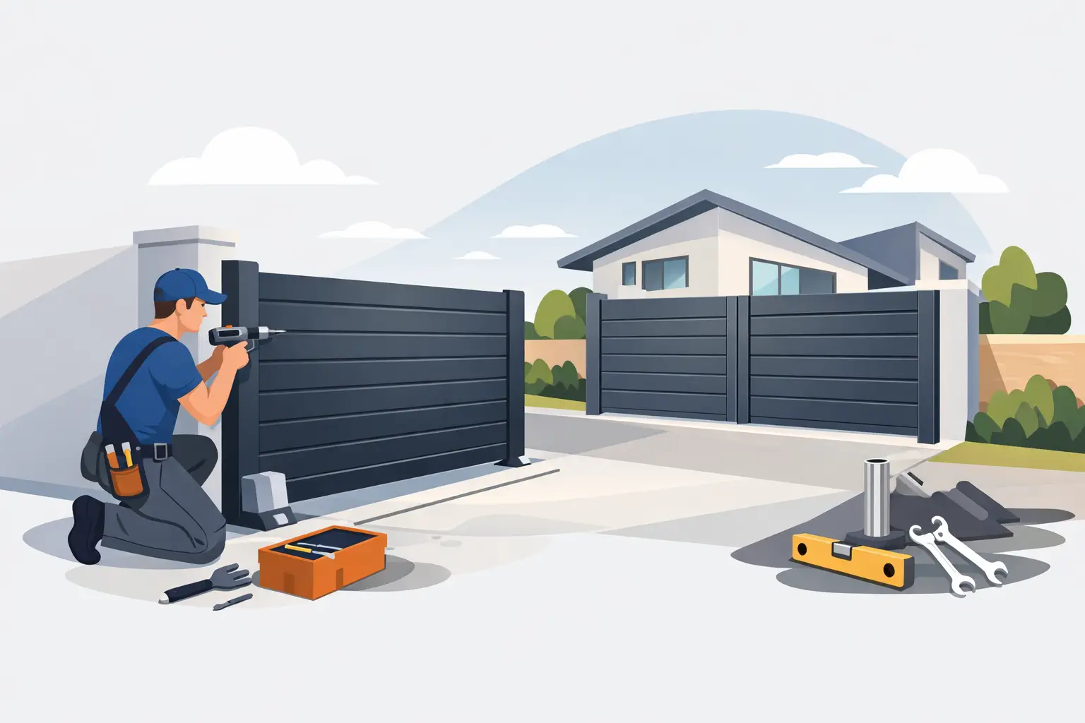 How to Install Aluminium Driveway Gates