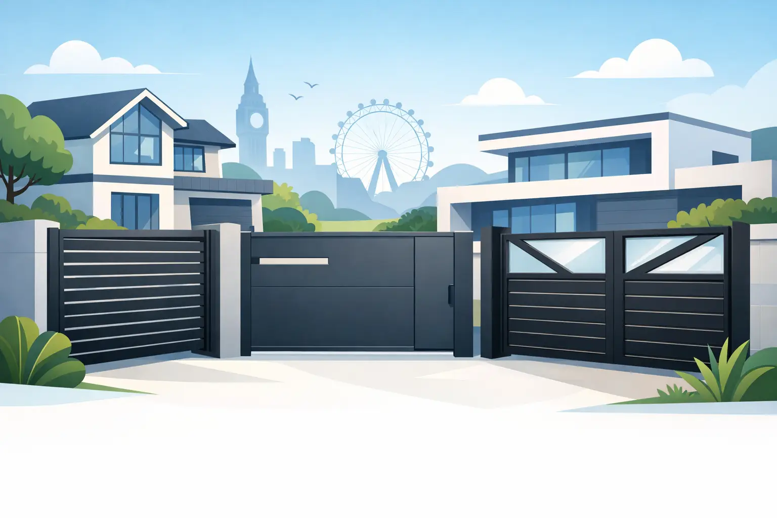Aluminium Gate Design Trends for UK Homes