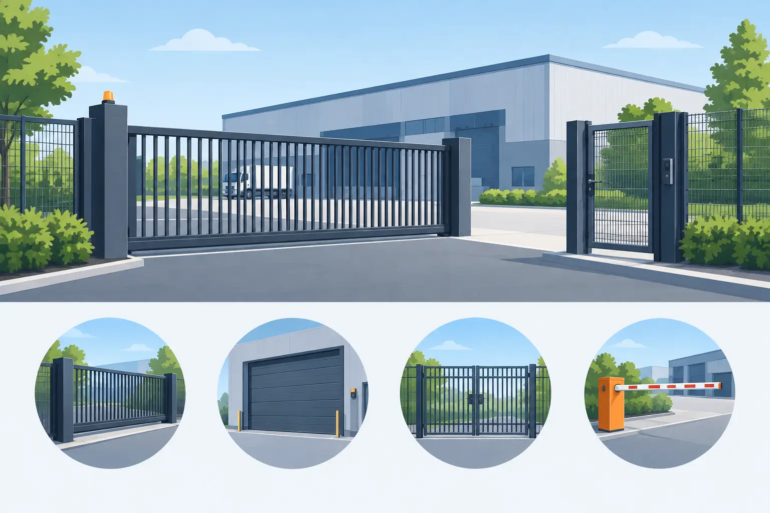 Best Commercial Gate Options for UK Sites